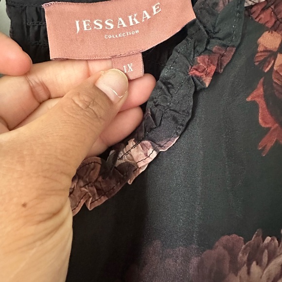 JessaKae Black and Pink Floral Dress - Picture 3 of 4